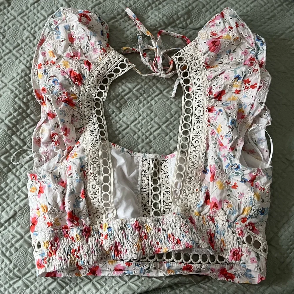 Altar'd State Floral Lace Crop Top - Picture 5 of 5